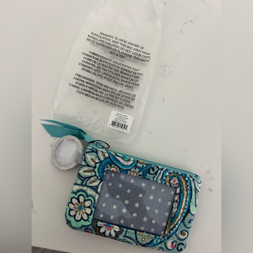 Vera Bradley Blue Floral Key & Card Holder